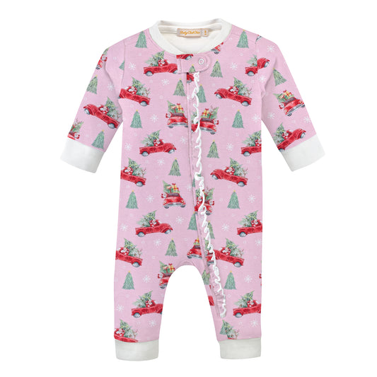 Santa is Coming Coverall with Ruffles