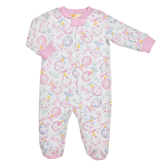 Little Christmas Charms Zipped Footie