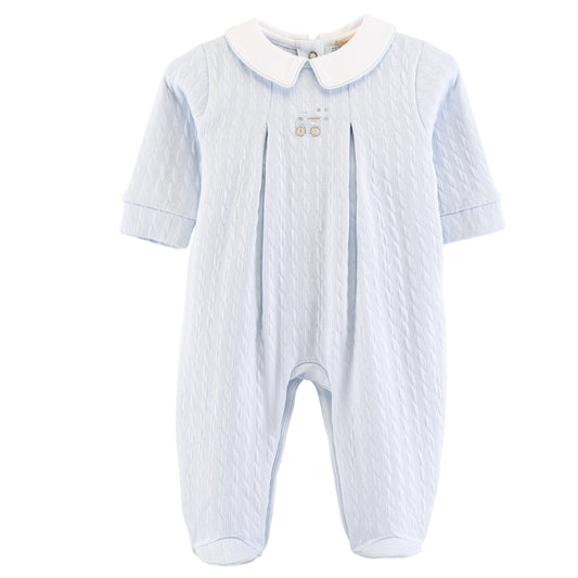 Little Train Jacquard Footie