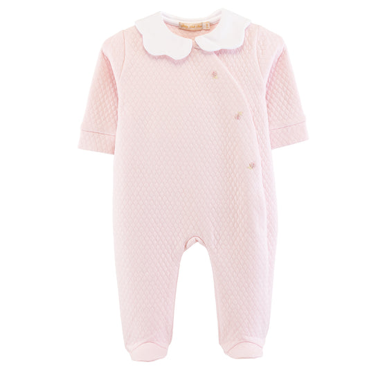 Rose Buds Jacquard Footie