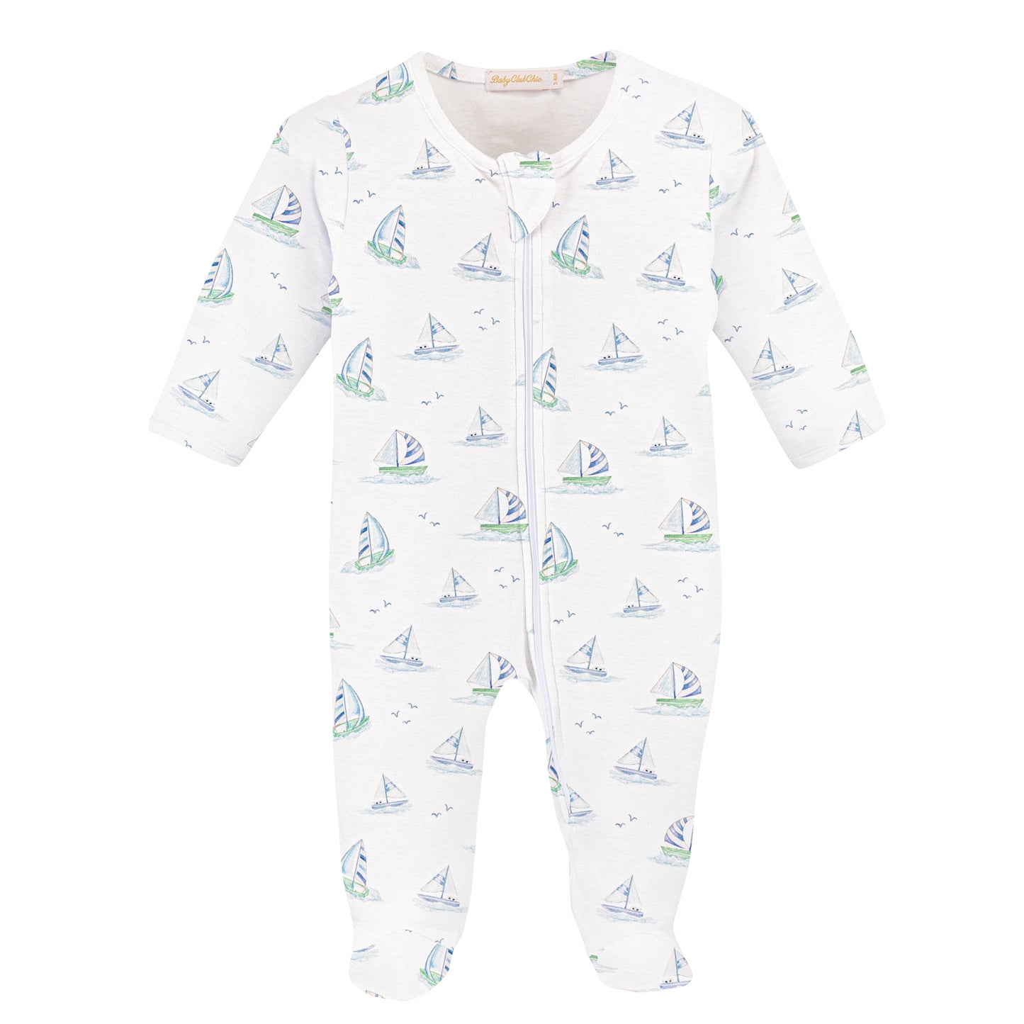 Blue Sails Zipped Footie