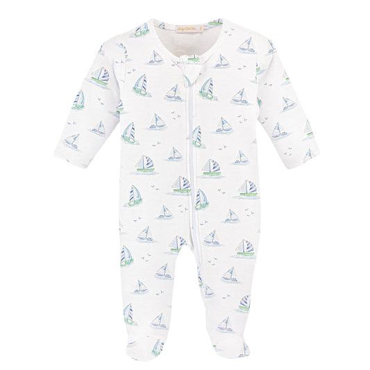 Blue Sails Zipped Footie