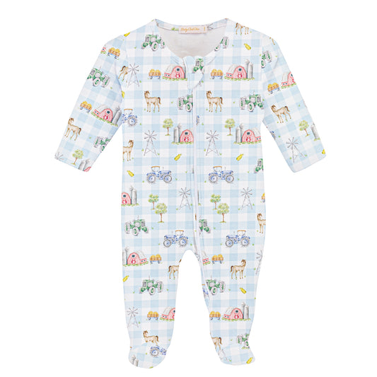 Tiny Barnyard Zipped Footie