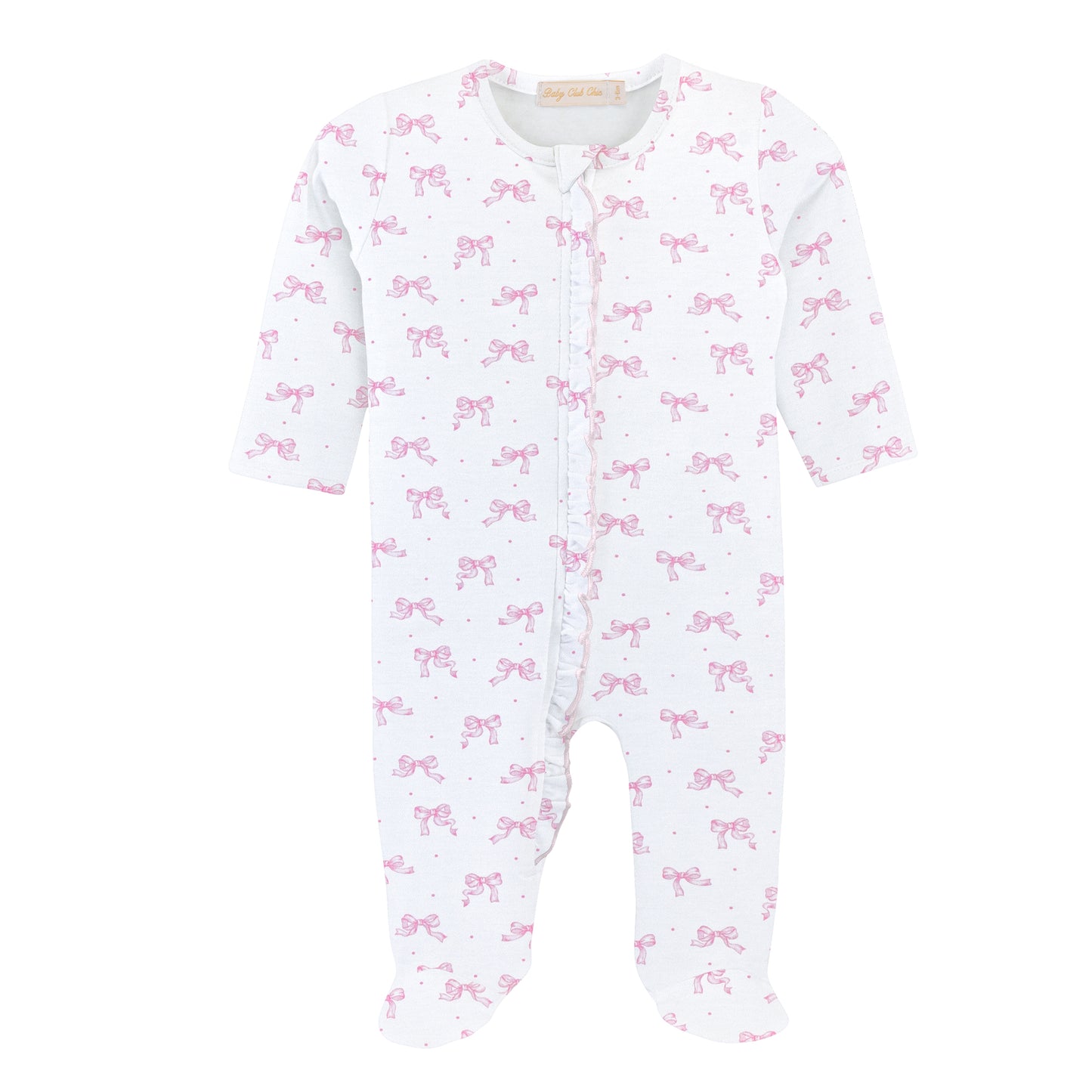 Tiny Pretty Bows Zipper Footie