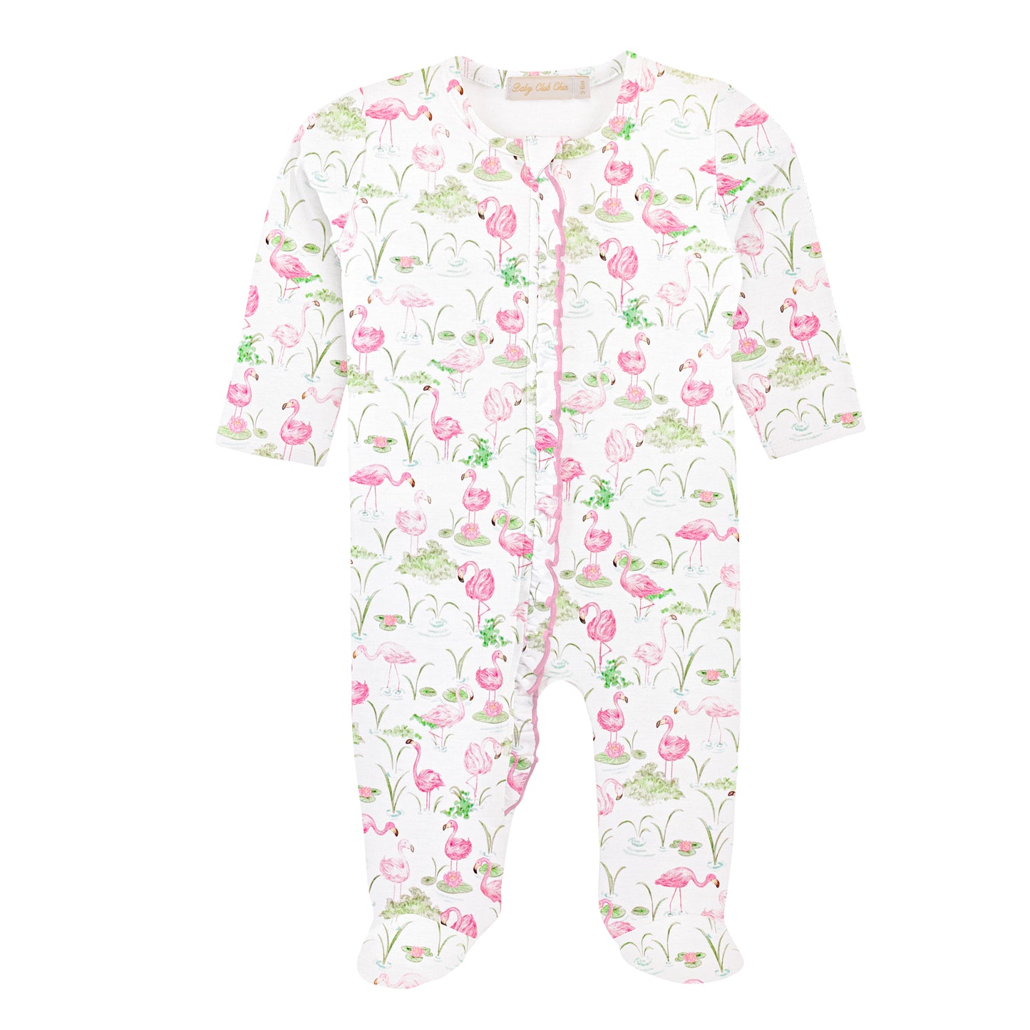 Flamingo Paradise Zipper Footie