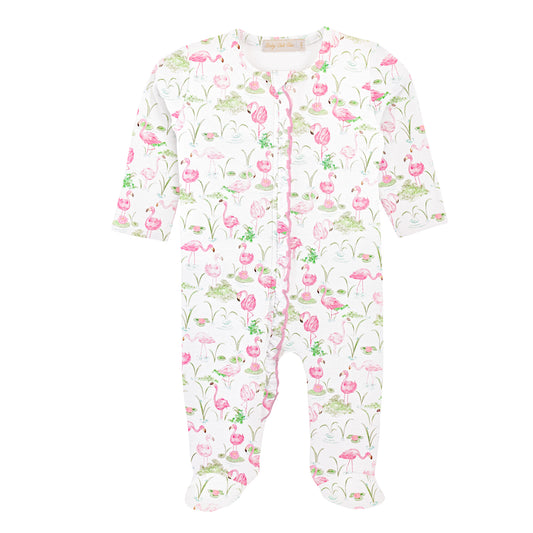 Flamingo Paradise Zipper Footie