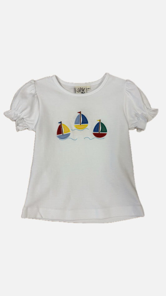 Three Sailboat Ruffle Tee