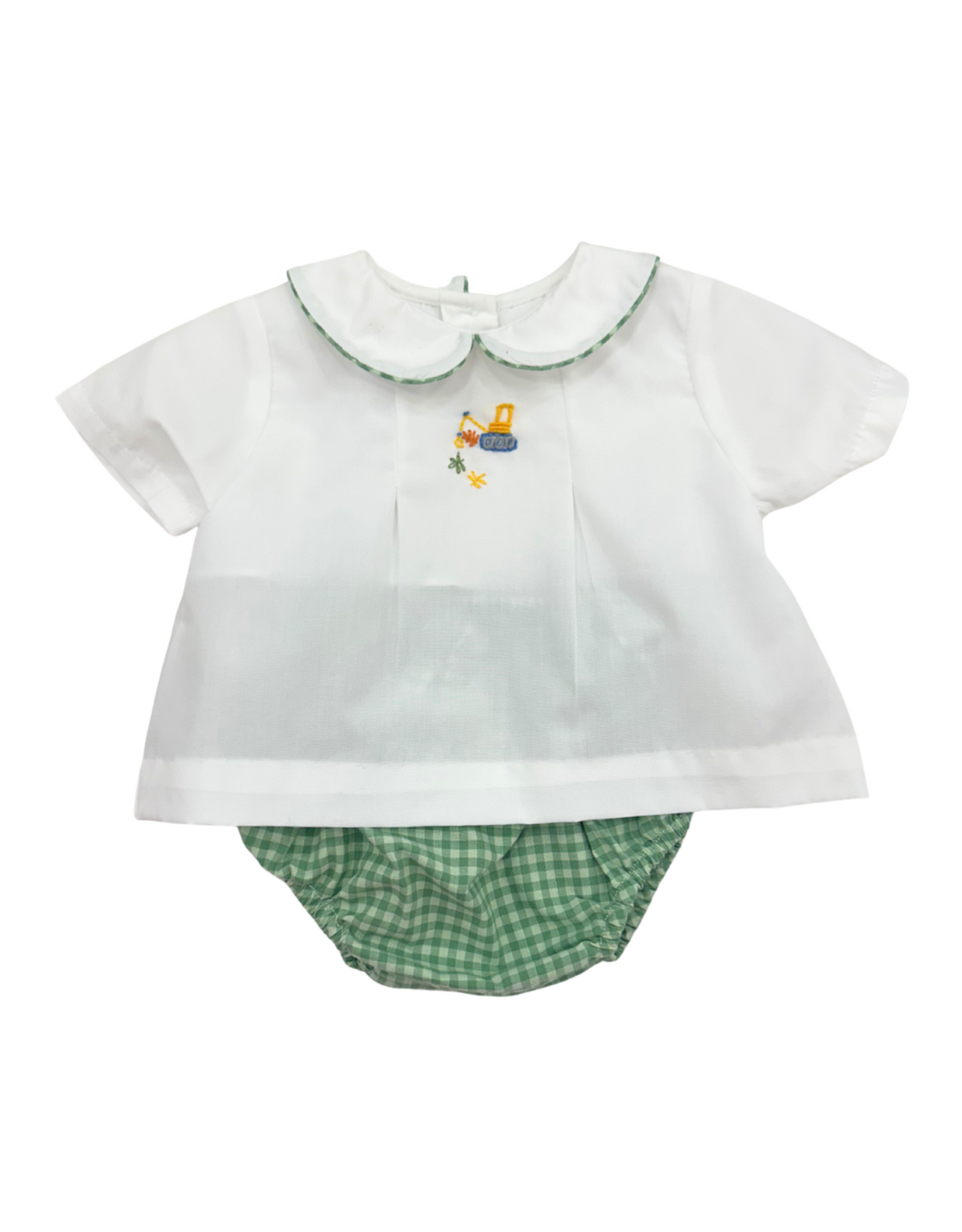 Fall Bulldozer Diaper Set