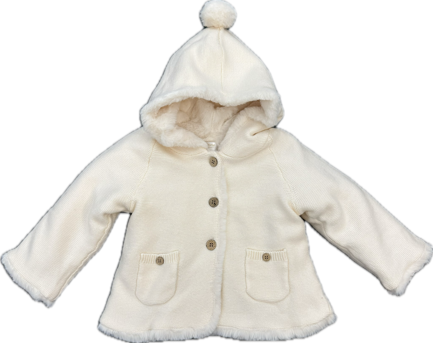 White Knit Coat