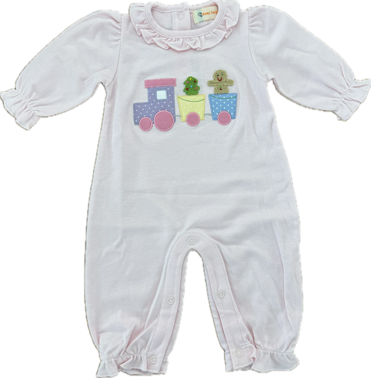 Gingerbread Train Romper