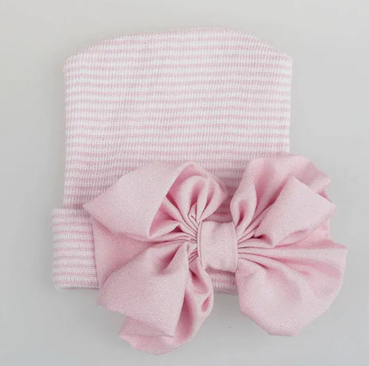 Sweet Hospital Hat- Pink Bow