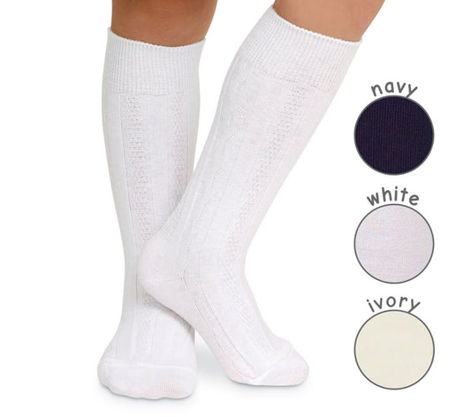 Cable Knee High Socks-1625