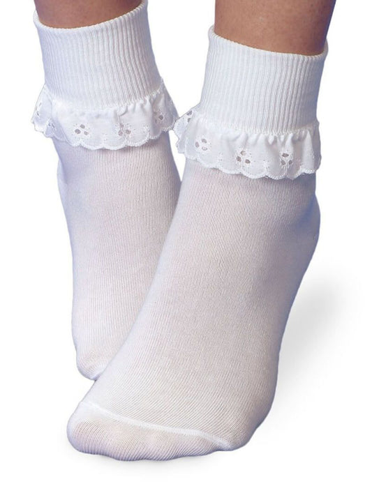 Eyelet Lace Turn Cuff Socks-2154