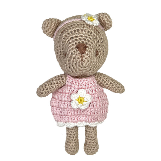 Bear Bamboo Crochet Rattle