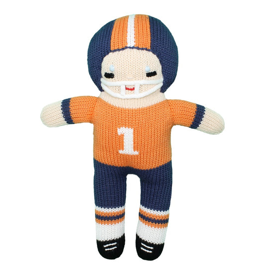 7" Football Player Knit Dolls-Orange and Navy