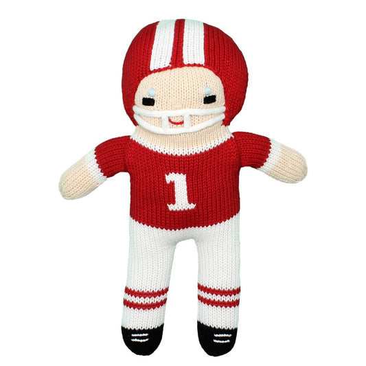 7" Football Player Knit Dolls-Red and White