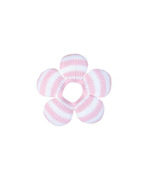 Pink Star Hand-Knit Rattle