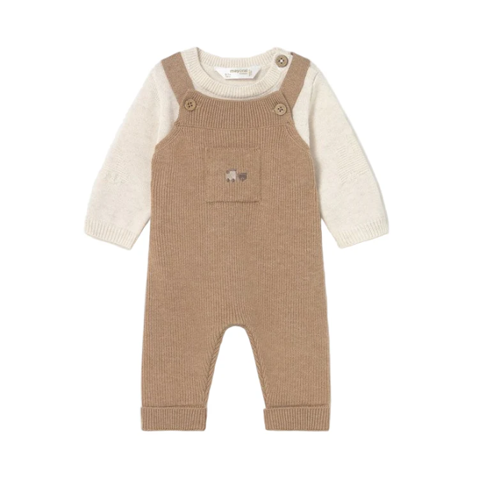 Knit Train Overall Set