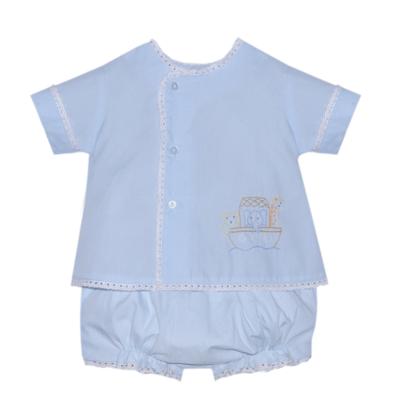 Blue Blanche Diaper Set