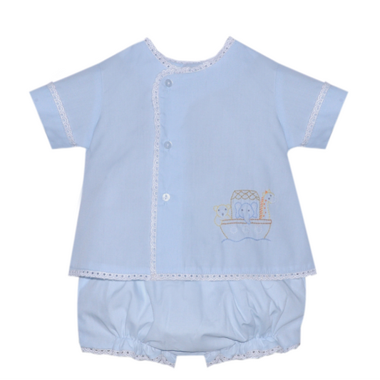 Blue Blanche Diaper Set