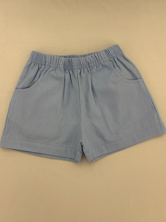 Front Pocket Twill Shorts