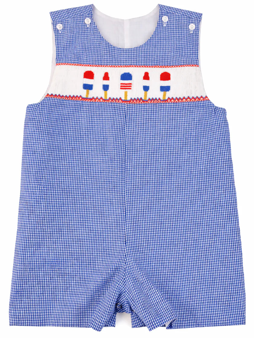Popsicle Smocked Shortall