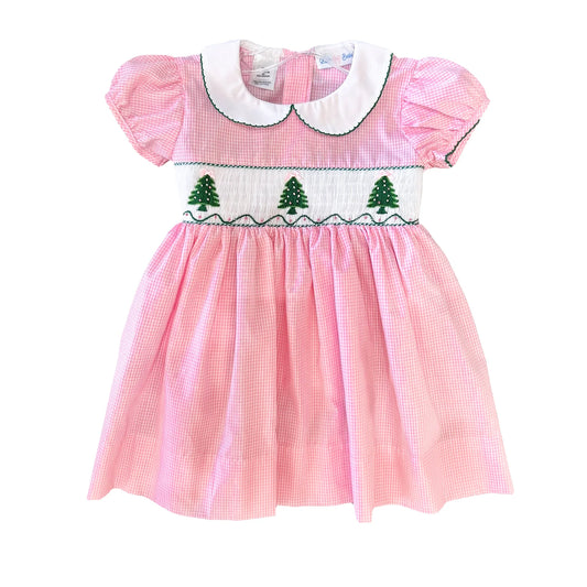 Rose Smocked Christmas Dress