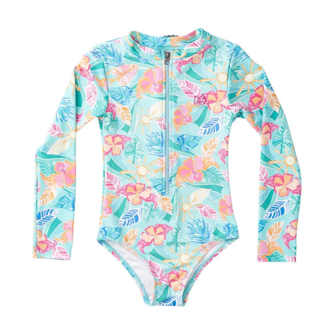 Surf & Turf Zip Front Swimsuit