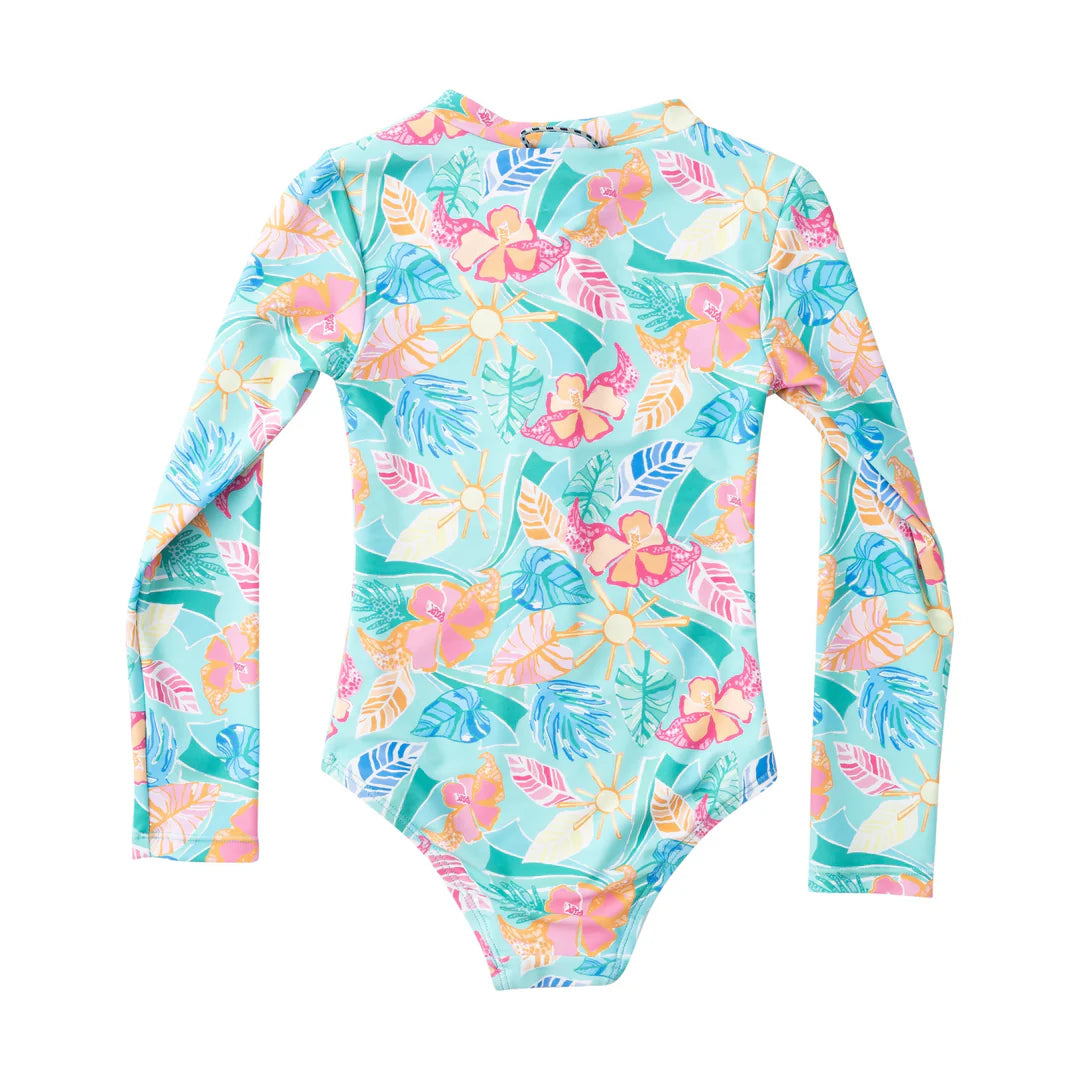 Surf & Turf Zip Front Swimsuit