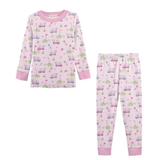 Golfing in Pink Pajama Set
