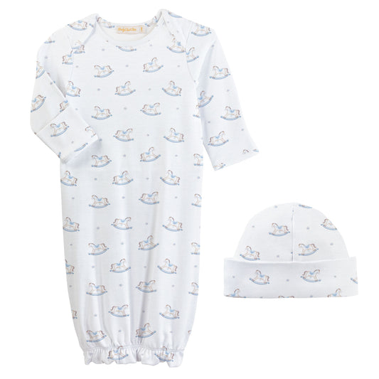 Tiny Rocking Horse Gown & Hat Set