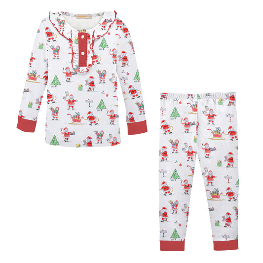 Santa's Workshop Ruffle Pajama Set