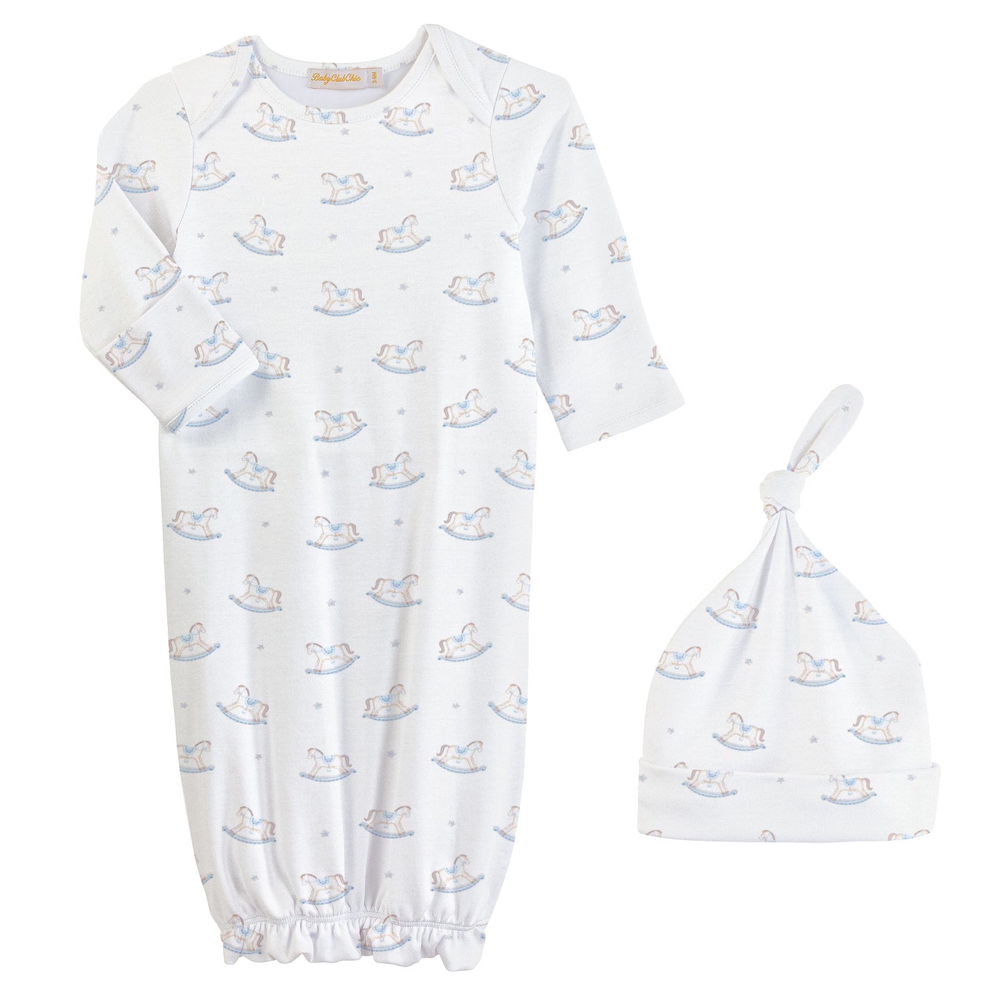 Tiny Rocking Horse Gown & Hat Set