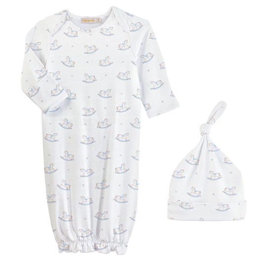 Tiny Rocking Horse Gown & Hat Set