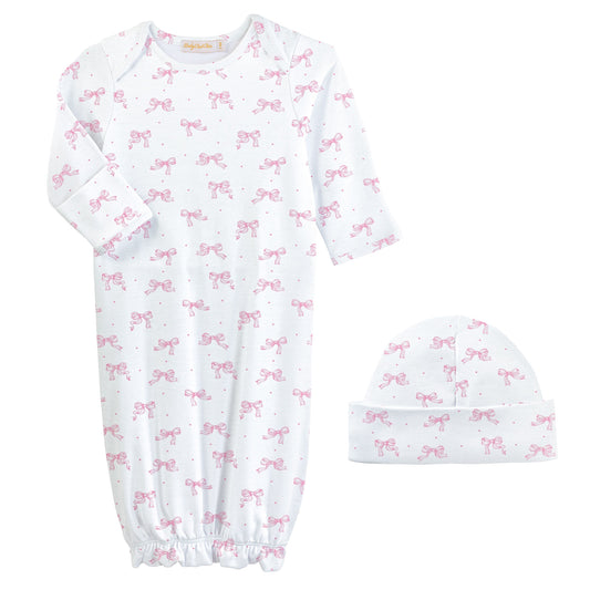 Tiny Pretty Bows Gown & Hat Set