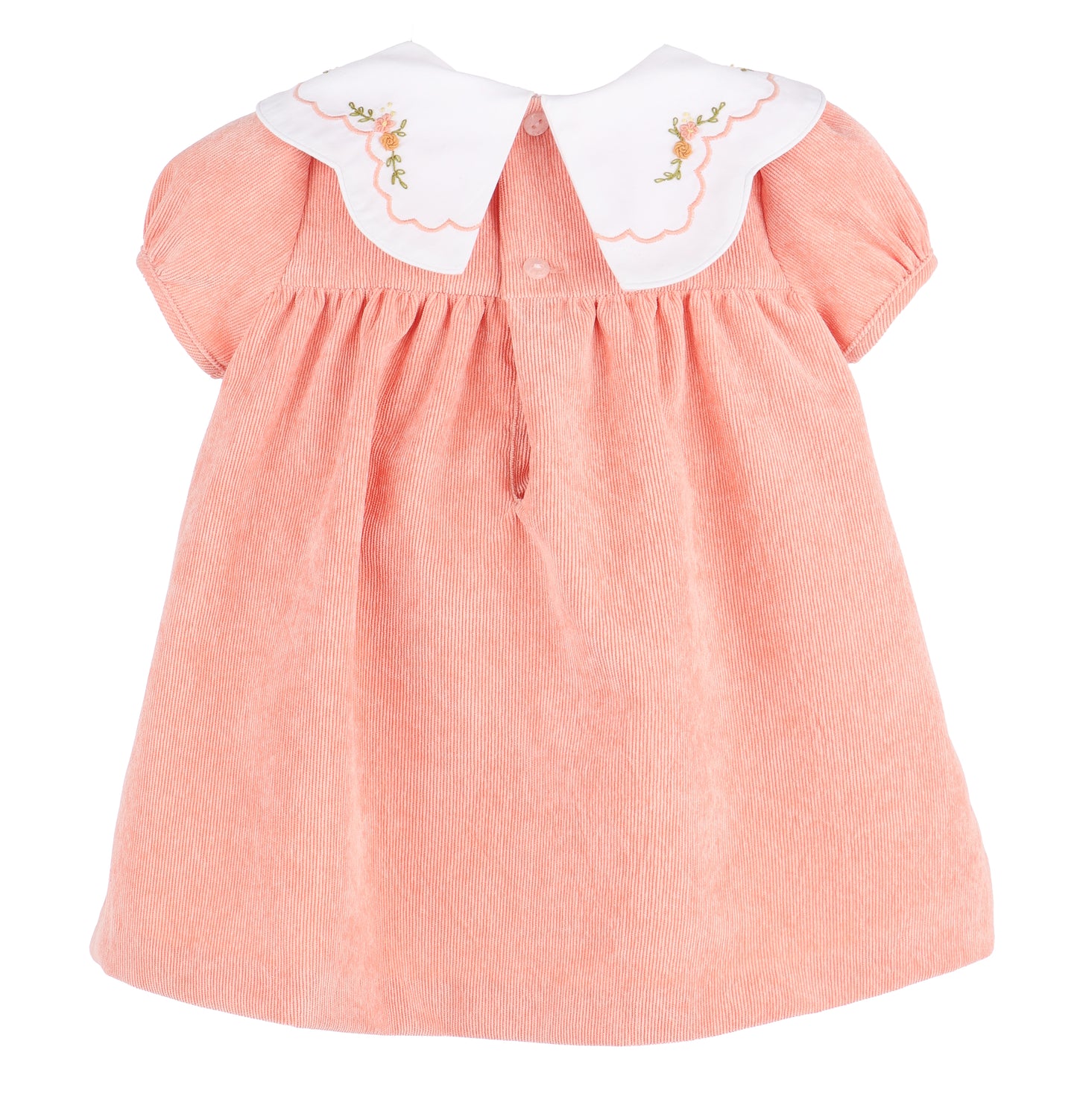 Pumpkin Cord Scallop Dress