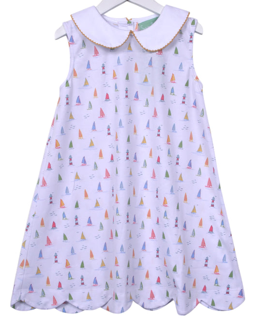 Sail Away Scallop Dress
