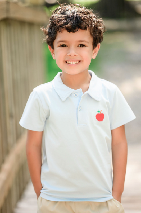 Light Blue Apple Polo