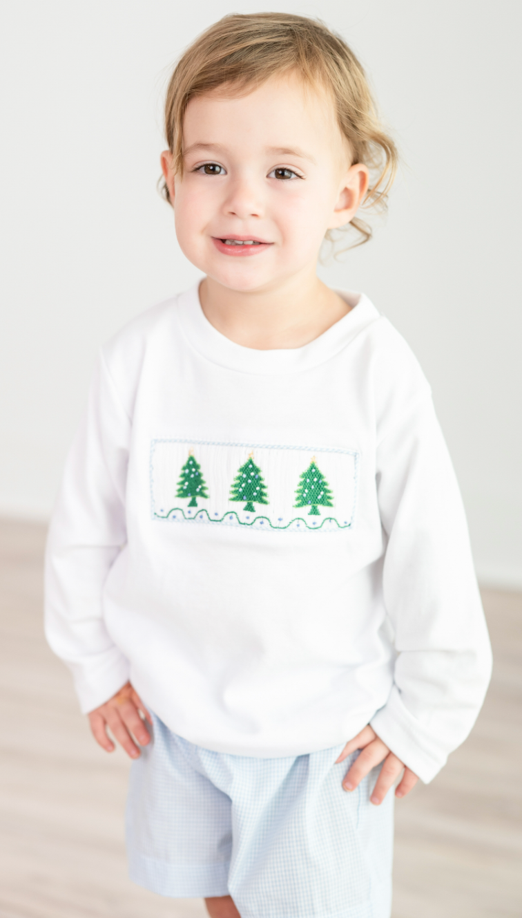 Tom Smocked Christmas Short Set