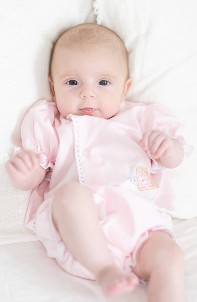 Pink Blanche Diaper Set