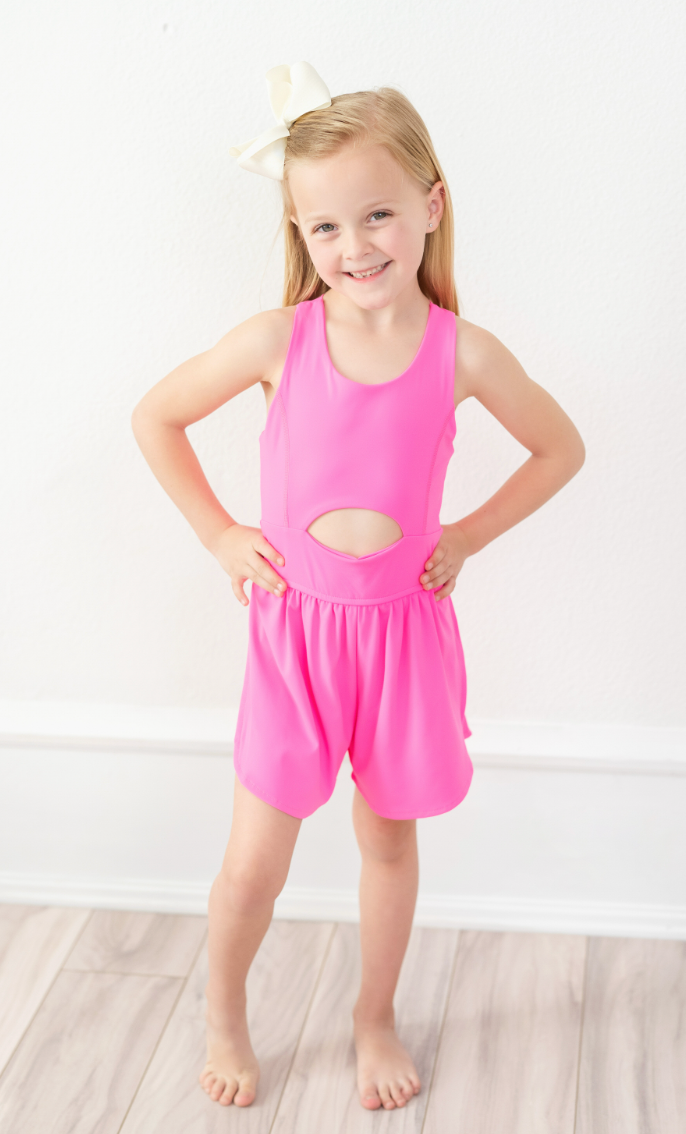 Hot Pink Haddie Romper