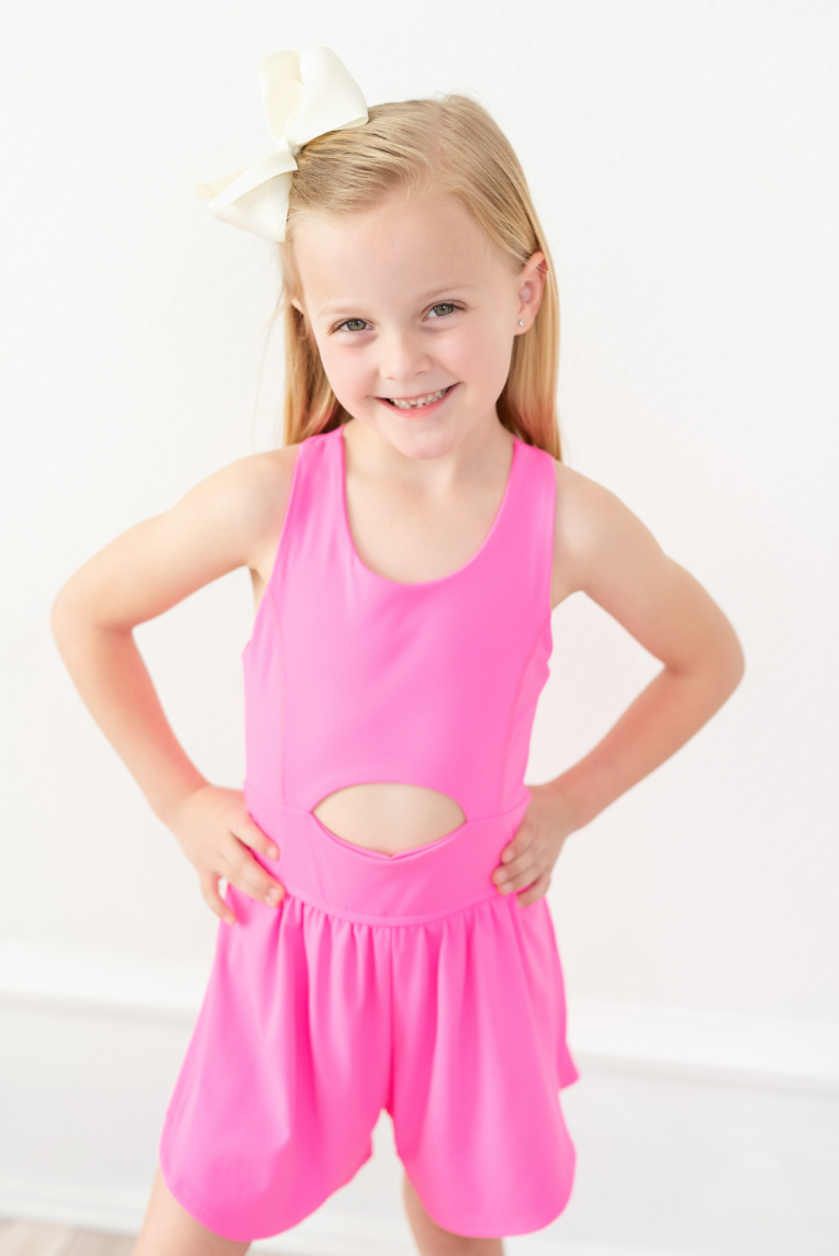 Hot Pink Haddie Romper