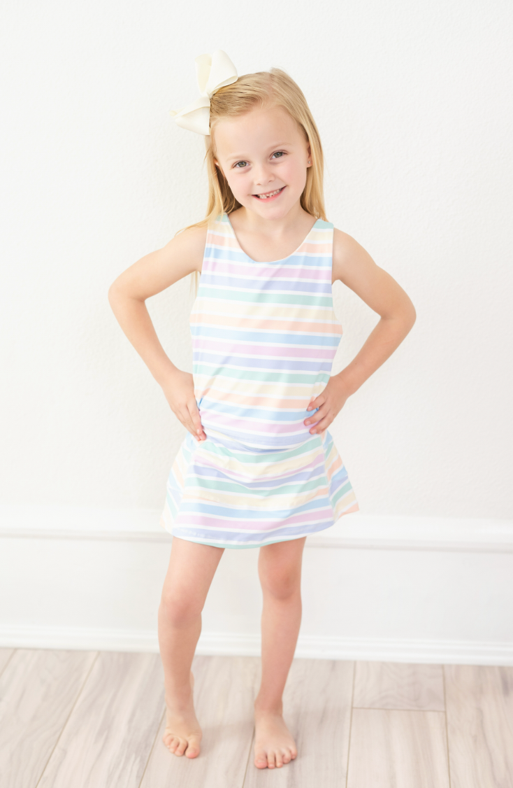 Striped Athletic Skort Set