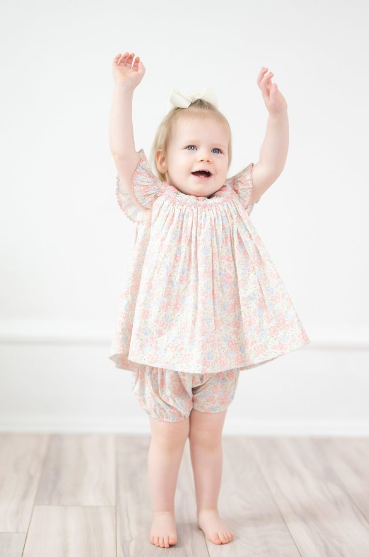 Madison Smocked Bloomer Set