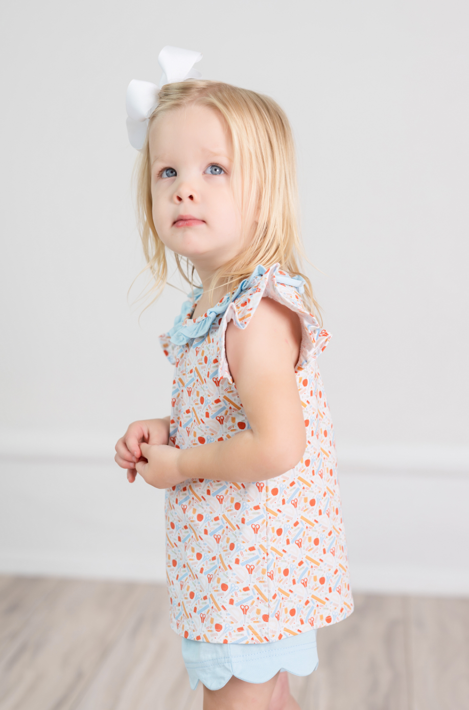 School Days Ruffle Short Set