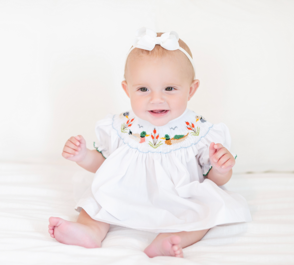 Smocked Mallard Bloomer Set