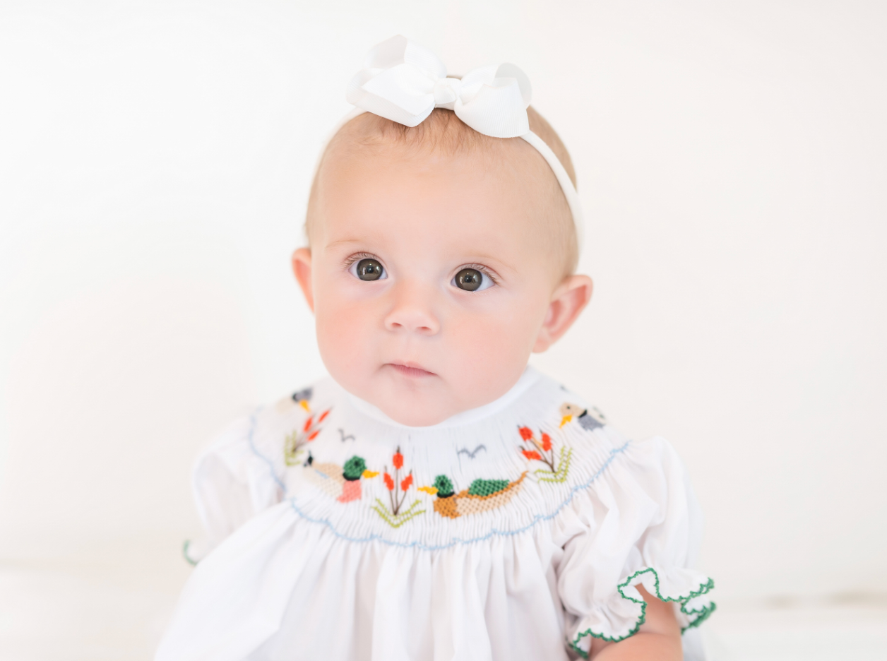 Smocked Mallard Bloomer Set