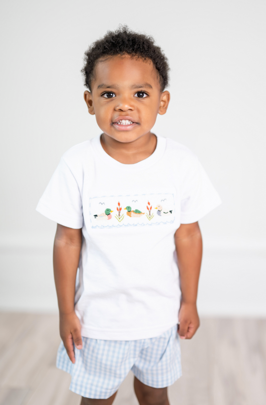 Smocked Mallard Short Set