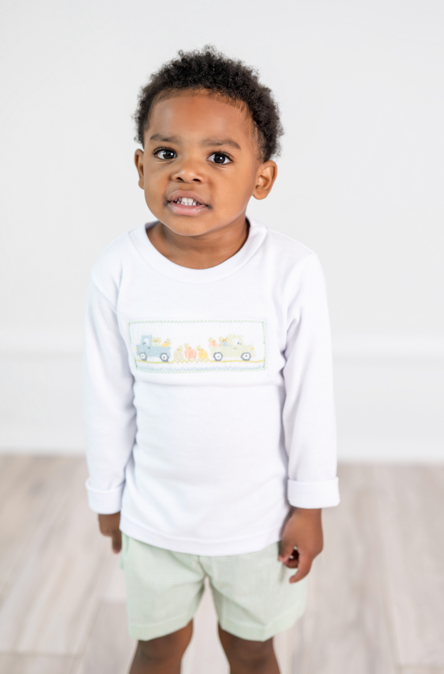 Smocked Pumpkin Short Set