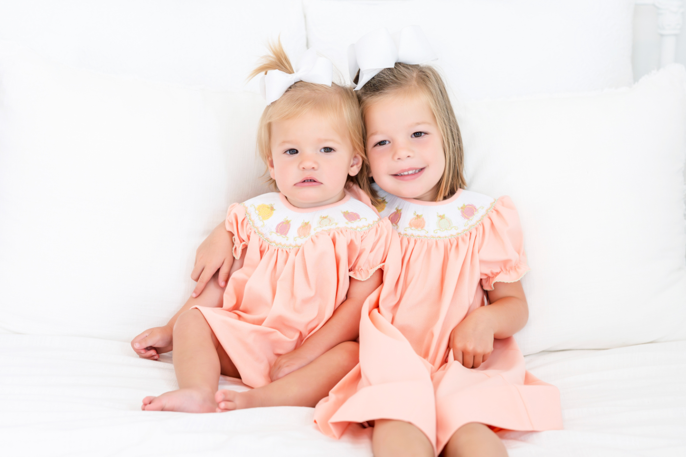Smocked Pumpkin Bishop Dress